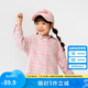 巴拉巴拉童裝兒童襯衫2025女童男童上衣格紋襯衣春裝親子百搭209125102201