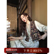 三吉黑花三吉黑花【山月】新中式國風(fēng)夏季鈴動(dòng)馬甲女款時(shí)髦洋氣2025新款潮 黑橘 M