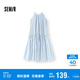 森馬（Semir）連衣裙女海邊度假掛脖兩穿長(zhǎng)裙2025夏季蝴蝶結(jié)初戀裙109325114011