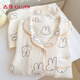 古今（GUJIN）純棉雙層泡泡紗布睡衣女春秋季長(cháng)袖卡通可愛(ài)少女家居服睡褲套裝