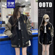 羅蒙（ROMON）美式復古vintage棒球服2025春秋新款寬松顯瘦學(xué)生簡(jiǎn)約百搭外套女 黑色 L -120-140斤