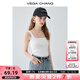 VEGA CHANG純色吊帶背心女2025年夏季新款修身顯瘦內(nèi)搭無(wú)袖上衣針織打底衫 貝殼白 S