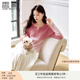 香影粉色漸變針織衫上衣女2025秋裝新款草莓腮紅套頭假開衫m(xù)iu系 粉紅 【春秋款】 N851063 M