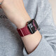 格匯品牌原裝張婧儀同款適用iwatchS10表帶applewatch9/8/7液態(tài)硅膠帶 2025款新顏色酒紅配粉砂 適用iwatch10【42MM表盤】