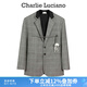 Charlie Luciano綁帶西裝春季新款灰色氣質(zhì)條紋設(shè)計(jì)感小眾原創(chuàng)裝飾潮流CL外套女潮 西裝 XS