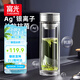 富光抗菌玻璃杯 雙層高硼硅泡茶杯子 茶水分離杯 高檔車載辦公水杯男