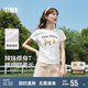 森馬（Semir）短袖t恤女短款圓領(lǐng)修身上衣2025夏季萌寵印花套頭衫109325100027