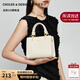 蔻一（Cnoles）包包女包2025輕奢侈女士斜挎高級感小手提包單肩包生日禮物送女友 米白-新款實用走心禮物送女生 少女感可愛貓咪卡通吊飾