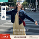 茵曼（INMAN）章若楠同款復(fù)古休閑女裝短款牛仔外套2025年秋季新款長(zhǎng)袖上衣 深牛仔藍(lán)-18518171【好評(píng)返現(xiàn)】 M