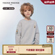 Teenie Weenie Kids小熊童裝24秋冬男女童圓領(lǐng)套頭刺繡加絨衛(wèi)衣 灰色 130cm