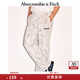 ABERCROMBIE & FITCH男裝24春秋款抓絨baggy風(fēng)經(jīng)典LOGO直筒運(yùn)動(dòng)衛(wèi)褲長(zhǎng)褲KI134-4101 灰色印花 L (180/86A)