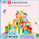 Hape100粒兒童木制積木大顆粒字母數(shù)字啟智拼裝嬰兒兒童生日禮物 可來(lái)賽【桶裝版】100片積木