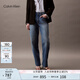 Calvin KleinJeans25春夏女士美式經典復古潮流ck寬松微彈洗水牛仔褲47B928G U3M-牛仔淺藍 26