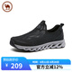 駱駝牌休閑男鞋軟底一腳蹬健步鞋舒適透氣網(wǎng)面鞋 P15M342013 黑色 41