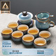 蘇氏陶瓷（SUSHI CERAMICS）茶具套裝新窯變銀絲釉功夫茶杯三才蓋碗13頭禮盒伴手禮G76264-1