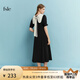 范思藍(lán)恩范思藍(lán)恩22FS2759法式連衣裙女夏季溫柔風(fēng)甜美氣質(zhì)顯瘦長(zhǎng)裙小黑裙 黑色 M