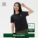 KOLON SPORT/可隆T恤 女子戶外運(yùn)動圓領(lǐng)接觸涼感下擺開叉短袖上衣 LKRT5MT578-BK 黑色 L 170/92A