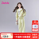 笛莎（DEESHA）童裝兒童女童套裝2025春季新款中大童寬松休閑運(yùn)動(dòng)針織套裝 淺豆綠 130