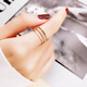 芊芽韓版鏤空三層鑲鉆戒指女食指環(huán)戒子飾品情人節生日禮物老婆 美號7號