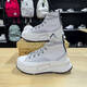 匡威（Converse）Run Star厚底夾心增高銀灰色反光鞋帶男女復(fù)古休閑帆布鞋/A12445C 銀灰色高幫A12445C 36 (220mm)