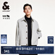 杰克·瓊斯（JACK&JONES）男裝春秋時尚百搭休閑舒適多色外套翻領(lǐng)直筒毛呢大衣男224427024 G41淺花灰色 L 180