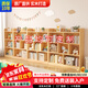 福頤堂 實(shí)木書(shū)架書(shū)柜儲物柜置物柜收納柜可組合 原木無(wú)漆D款松木書(shū)柜120*120*30