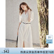 范思藍恩設計感收腰襯衫連衣裙2025夏裝新款正式場(chǎng)合面試裙子2274 白色 S
