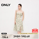 ONLY夏季辣妹度假碎花吊帶蕩領(lǐng)中長(zhǎng)款連衣裙女|124207125 HD5 花園印花紫色 M (165) 84A