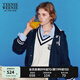 Teenie Weenie小熊女裝休閑簡(jiǎn)約春季翻領(lǐng)連帽棒球外套學(xué)院風(fēng)小個(gè)子 藏青色 L (170)