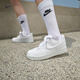 耐克（NIKE）空軍一號(hào)AIR FORCE 1女運(yùn)動(dòng)鞋秋季立體小胖勾透氣HF2014 100白/白/黑/金屬金 36.5