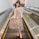 子蜜薇草女童連衣裙兒童2025夏季新款洋氣度假防曬沙灘吊帶裙女孩夏裝 花色 256款吊帶裙+防曬衣 120