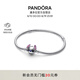 潘多拉（PANDORA）迪士尼系列史迪奇蛇骨手鏈銀色素鏈DIY童趣七夕情人節(jié)禮物送女友