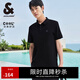 杰克·瓊斯（JACK&JONES）夏季新款無憂搭翻領(lǐng)polo衫男士涼感短袖衣服刺繡簡約百搭品牌男裝 黑色E40 M (175)