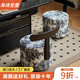 海詩圣堡萬向輪實木小凳子簡約家用移動沙發(fā)凳圓凳靠背椅家用板凳中古靠 國畫風(fēng)滑輪凳子胡桃色靠背