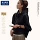棉致短款沖鋒衣女初春2024新款洋氣流行高級(jí)感小個(gè)子夾克外套 黑色 M （建議100斤以內(nèi)）