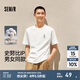 森馬（Semir）史努比系列短袖T恤男純棉半袖印花刺繡情侶裝秋季上衣寬松潮 本白10101 L