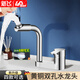 新飛雙孔面盆水龍頭浴室洗臉盆冷熱旋轉(zhuǎn)衛(wèi)生間臺盆精銅洗臉池水龍頭