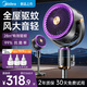美的（Midea）電風(fēng)扇空氣循環(huán)扇暴風(fēng)驅(qū)蚊落地扇家用大風(fēng)力輕音凈化扇 組合裝【智控驅(qū)蚊款】紫色+3瓶驅(qū)蚊液