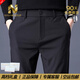 nasawassup官方正品牌奢侈男士高端休閑褲2026秋季新款中年商務(wù)修身直筒長(cháng)褲 高檔黑色【現貨速達】 常規 春秋 33 建議【腰圍2尺5】