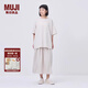 無印良品（MUJI）  IDEE 女式天竺寬版T恤上衣打底衫女款內(nèi)搭25年夏季女裝GA48CC5S 淺灰色 M （155/80A）
