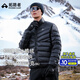 拓路者雪狐鵝絨服男立領排骨羽絨服秋冬季外套保暖沖鋒衣內(nèi)膽女戶外防風 黑色-男 M
