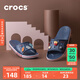 crocs卡駱馳一字拖貝雅卡駱班涼拖 情侶款運(yùn)動(dòng)休閑拖鞋|205392 深藍(lán)/辣椒紅-4CC 41 /42(260mm)