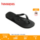 havaianas哈唯納Top炫彩夾腳人字拖女夏海邊平底拖鞋親子款 0090-火耀黑 41-42 巴西碼