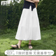 對白【花苞裙】小眾設計感拼接a字半身裙女2025夏新款蓬蓬傘裙子 月光白 S
