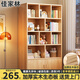 佳家林（JIAJIALIN）實(shí)木書(shū)架落地多功能置物架簡(jiǎn)約收納柜大容量多層儲物柜多層架子 【15mm實(shí)木生態(tài)板】櫻桃木色80cm 組裝【自行安裝】