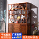 剡龍（shanlong） 博古架實(shí)木中式多寶閣展示柜榆木置物茶具架隔斷柜玄關(guān)柜組合 1.3米新款多寶閣