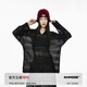 ICH MODE美式長(zhǎng)袖T恤女2025新款防曬休閑上衣寬松設(shè)計(jì)感鏤空罩衫男 黑色 XL