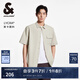 杰克·瓊斯（JACK&JONES）男裝胸前單側(cè)貼袋潮流舒適百搭時(shí)尚簡(jiǎn)約風(fēng)短袖襯衫上衣225204010 C13羽毛灰 L