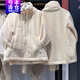 阿迪達斯 （adidas）毛絨外套女裝2025春秋季新款防羊羔絨運動(dòng)服保暖休閑立領(lǐng)夾克上衣 IP7059米白色 M