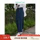 茵曼（INMAN）翻袖設(shè)計(jì)感牛仔短外套2025秋季女裝新款寬松休閑小個(gè)子夾克上衣 深牛仔藍(lán)半身裙--18438189 M